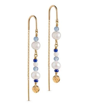 Enamel øreringe Sofia Earring Marine Gold