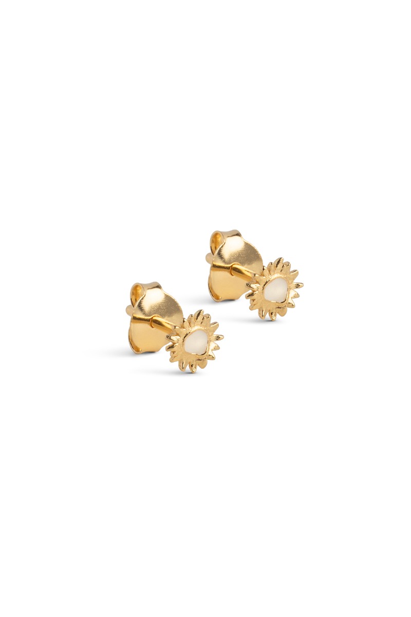 Enamel øreringe Studs Mini Sunshine Daisy