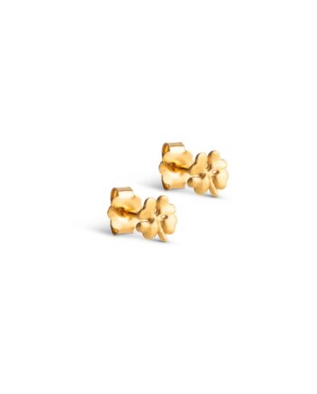 Enamel øreringe Studs Organic Clover Mini Gold