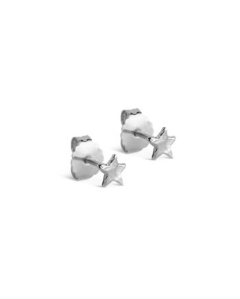 Enamel øreringe Studs Star Energy Silver