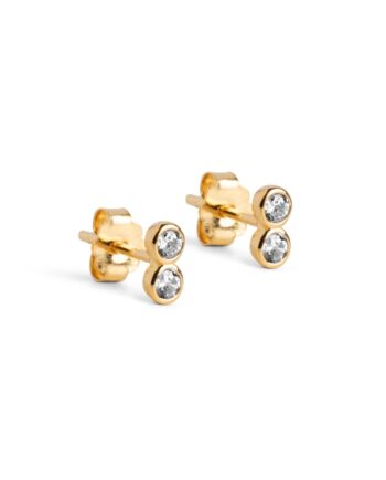 Enamel øreringe Twin Cz Clear Cz