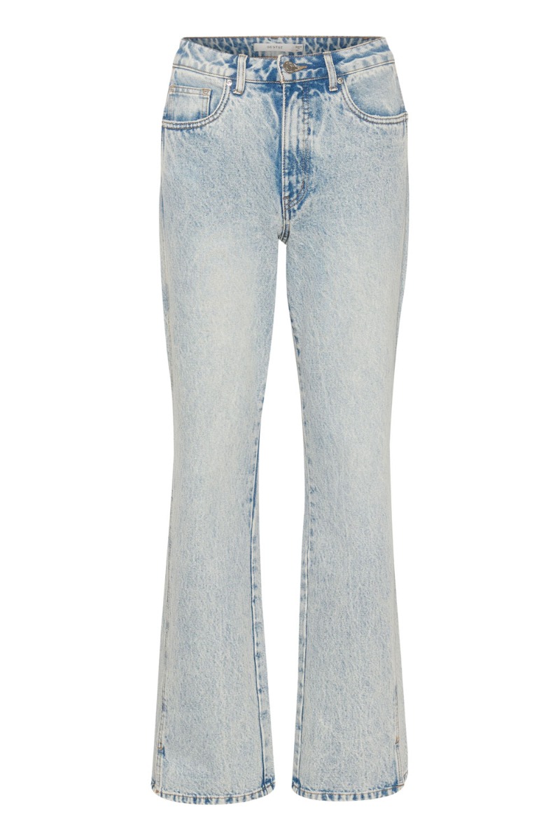 Gestuz Jeans Acidagz Hw Straight Jeans Light Blue Acid Wash