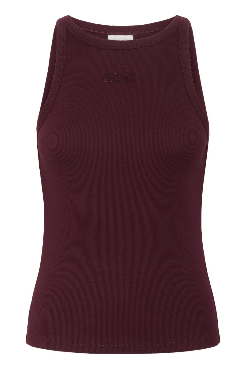 Gestuz Top Drew Rhinestone Logo Tank Aronia