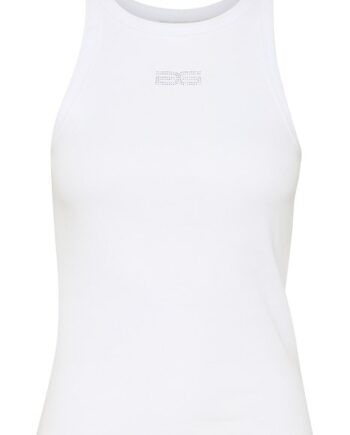 Gestuz Top Gzdrew Rhinestone Logo Tank Bright White