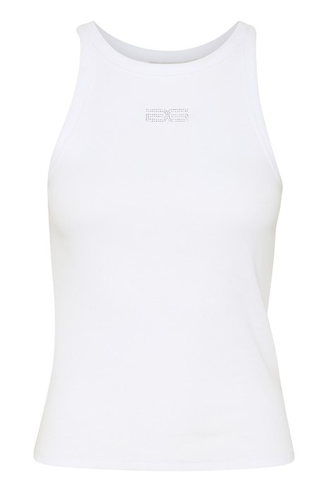 Gestuz Top Gzdrew Rhinestone Logo Tank Bright White