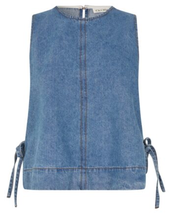 Global Funk Bluse Ribba-  Mid Vintage Blue