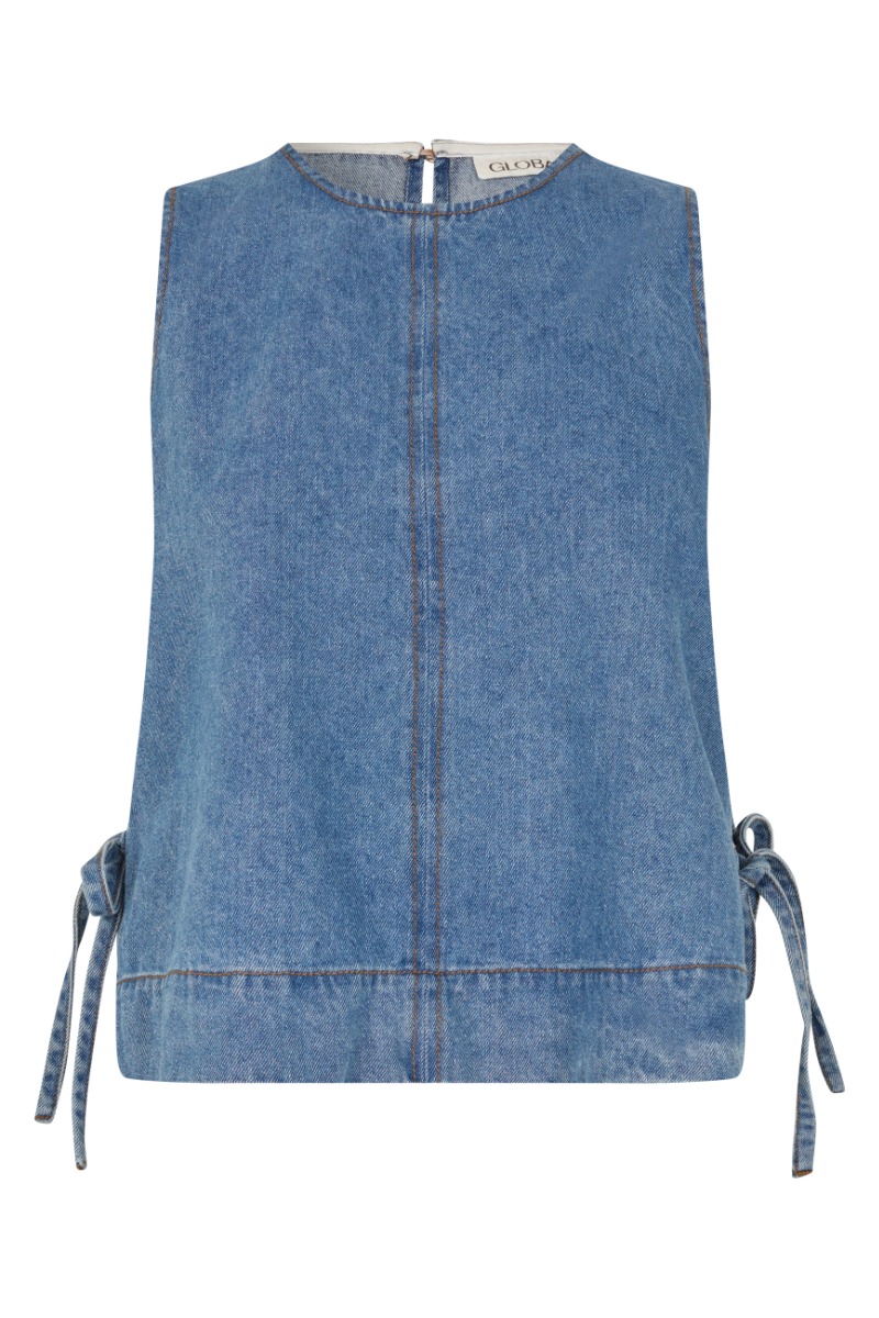 Global Funk Bluse Ribba- Mid Vintage Blue