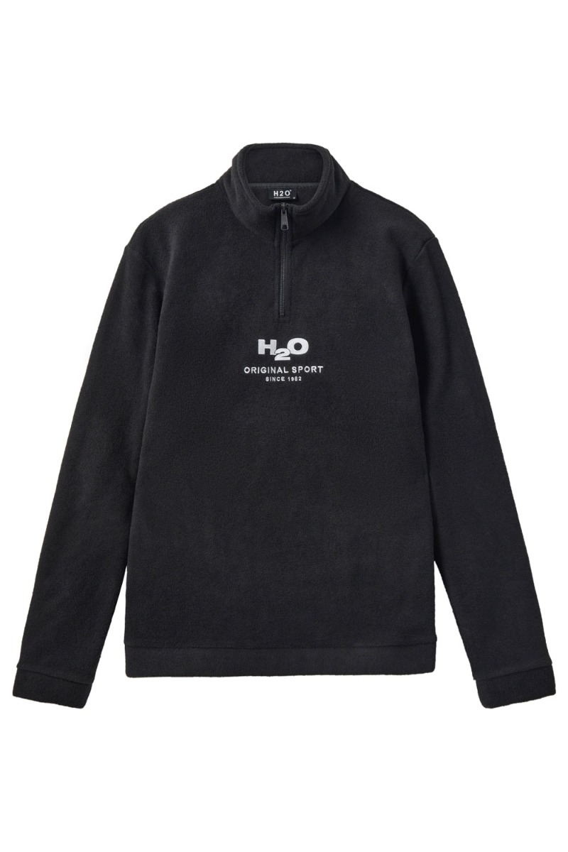 H2o Fleece Select Blåvand Ii Fleece Half Zip Black White