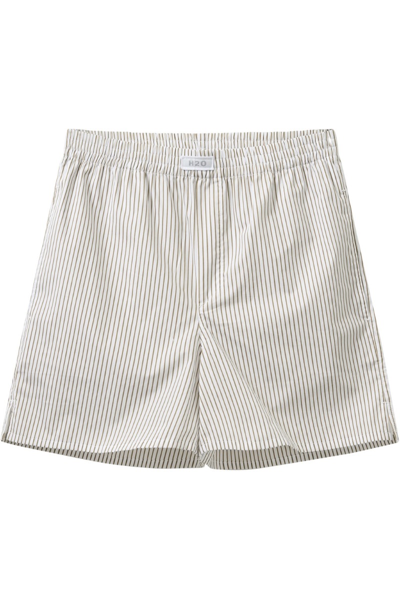 H2o Shorts Rønne Essential Pajamas Shorts White Brown