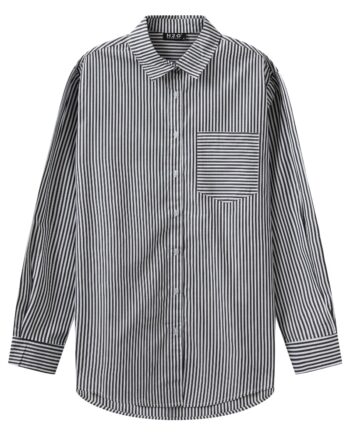 H2o Skjorte Rønne Essential Pajamas     Shirt Black White Stripe