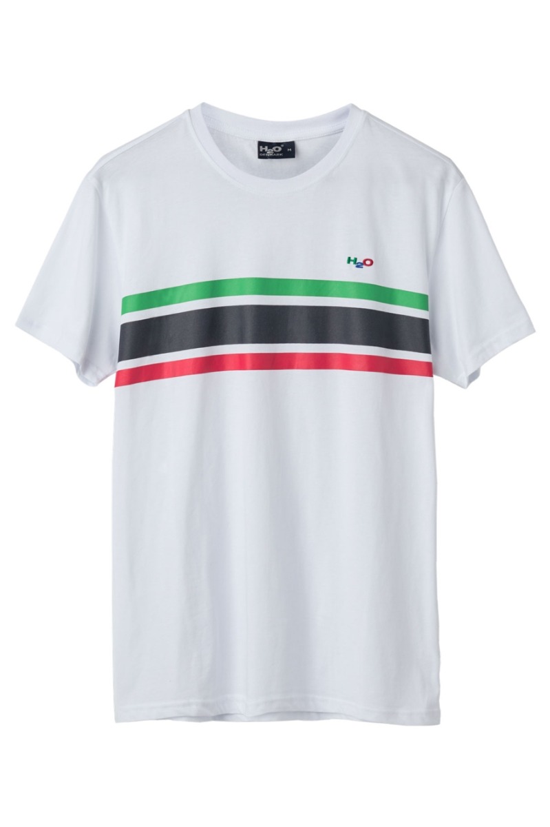 H2o -shirt Basic Gilleleje Tee White Green Red Navy