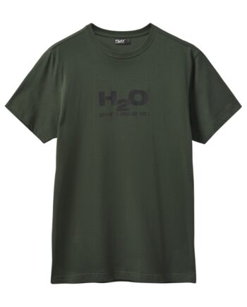 H2o  -shirt Logo Tee Army Black