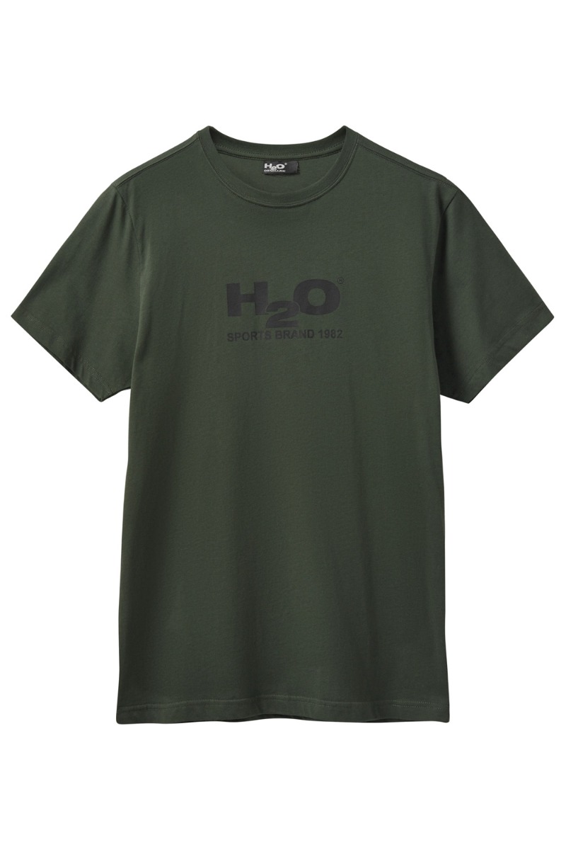 H2o -shirt Logo Tee Army Black