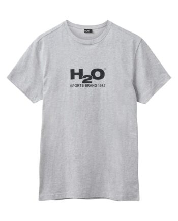 H2o  -shirt Logo Tee Lt  Grey Mel Black