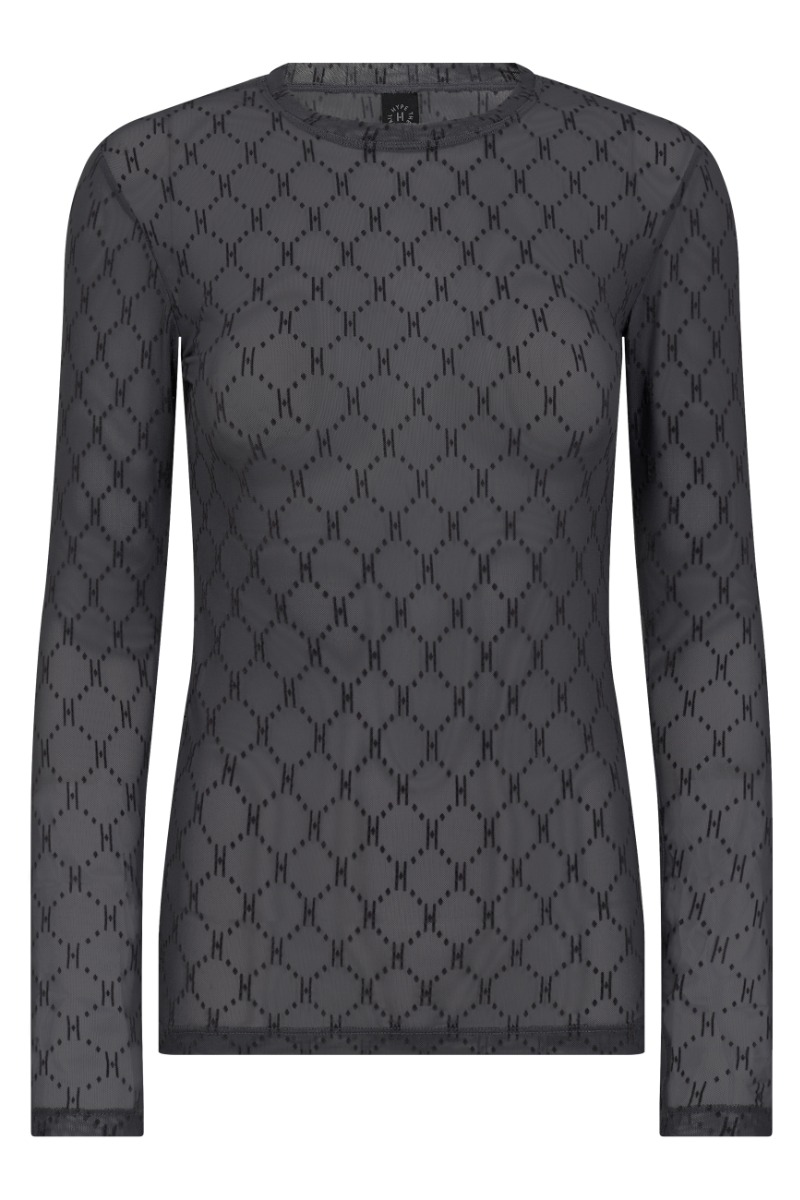 Hype The Detail Bluse Mesh Blouse Grå