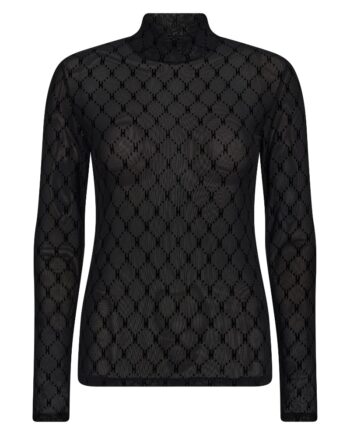 Hype The Detail Bluse Mesh Turtle Neck Sort