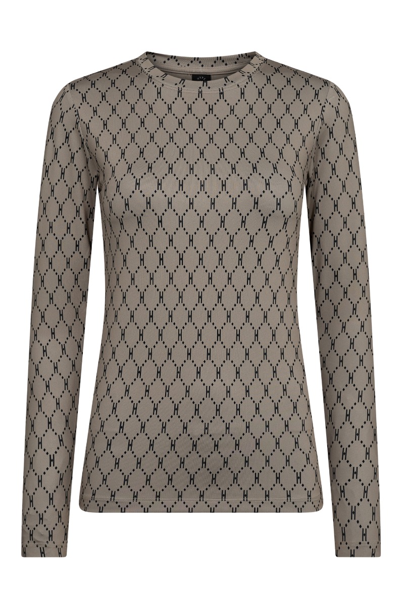 Hype The Detail Bluse Printed Blouse Sand