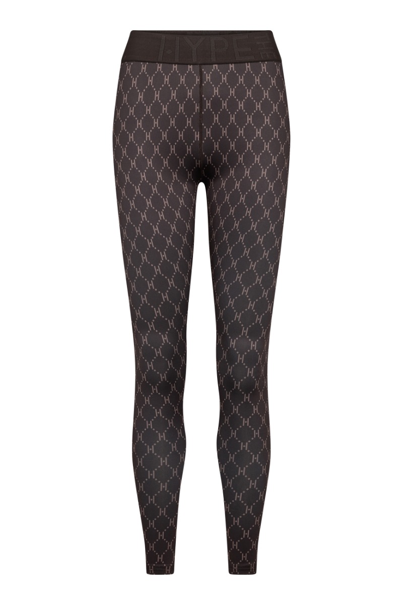 Hype The Detail Leggings Printed Legging Brun Beige