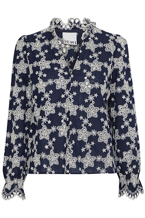 Ichi Bluse Ih Fluna Ls Medieval Blue