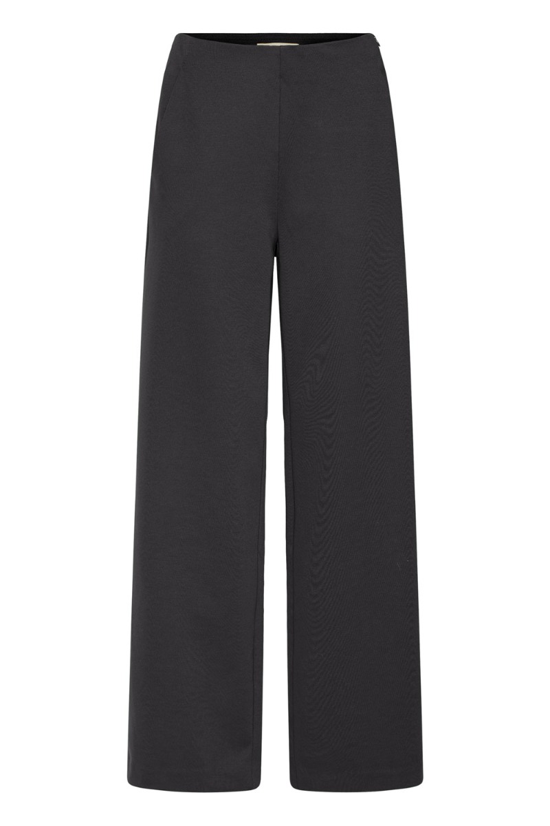 Ichi Bukser Kate Wide Dark Grey Melange