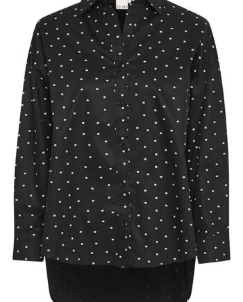 Ichi Skjorte Ix Stormie Flower Sh Black    White Flower