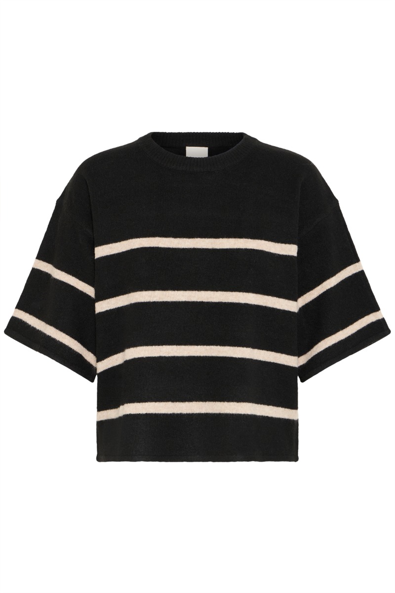 Ichi Strik Dasila Ss Meteorite Oatmeal Stripe