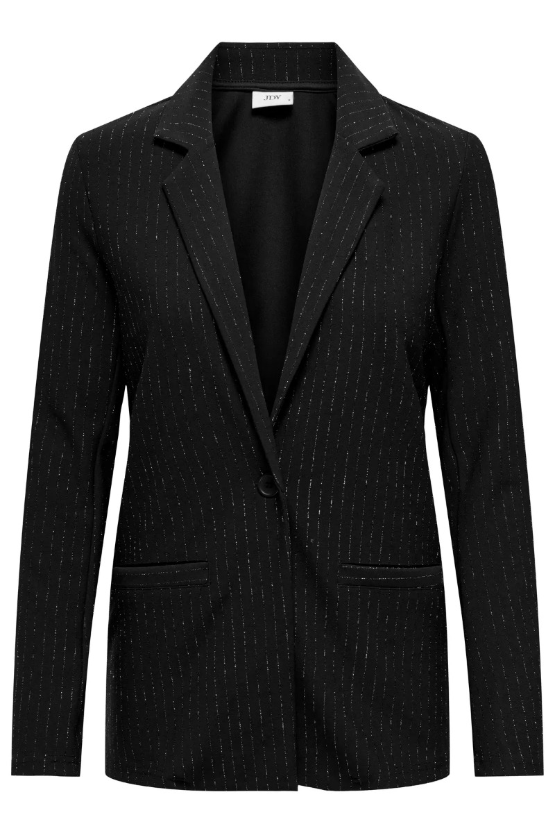 Jdy Blazer Mary Lurex Blazer Black Silver Pinstripe