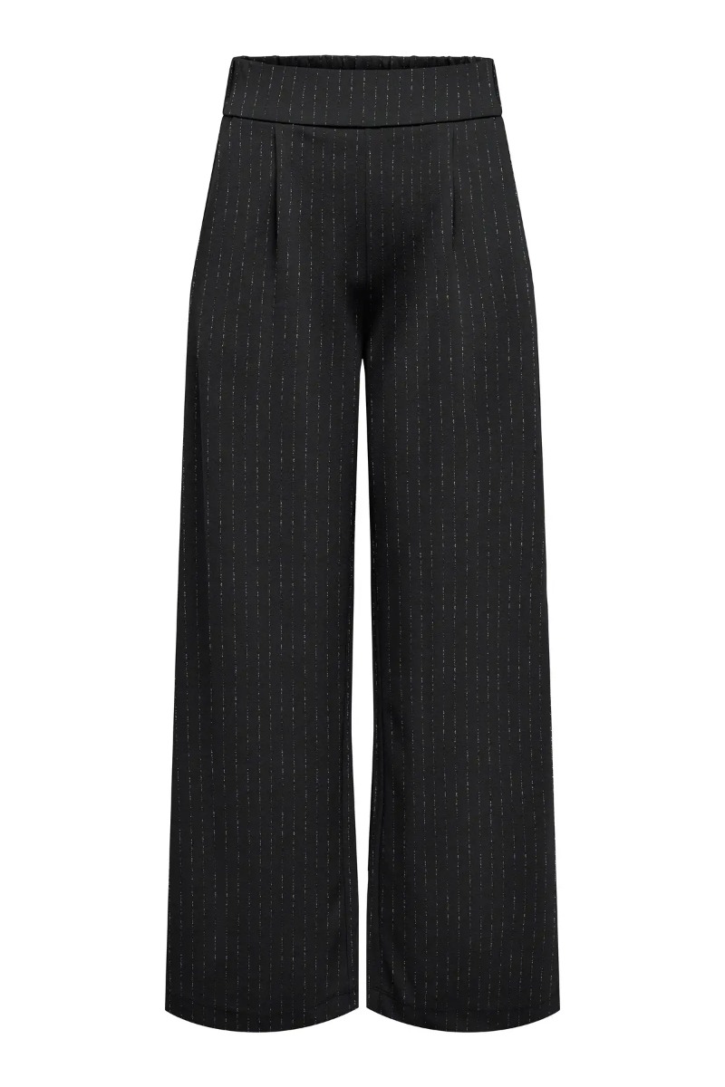 Jdy Bukser Mary Geggo One Lurex Pant Black Silver Pinstripe