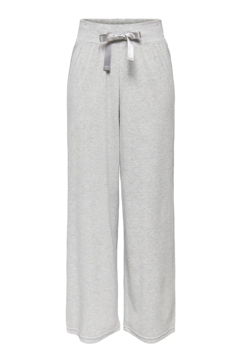 Jdy Bukser Vida Velvet Pant Light Grey Melange