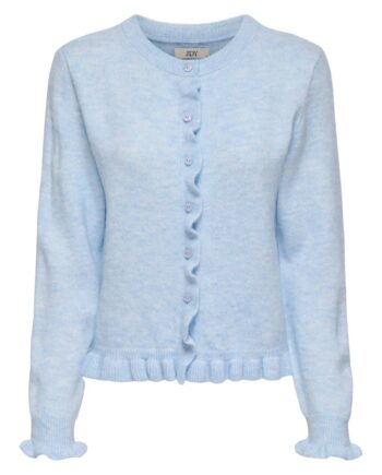 Jdy Cardigan Letty     On Frill Cardigan Cashmere Blue Melange