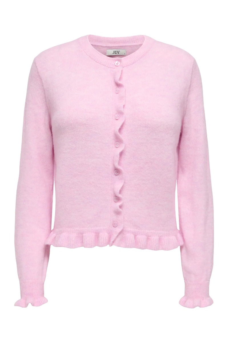 Jdy Cardigan Letty On Frill Cardigan Pink Lady Melange