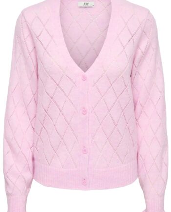 Jdy Cardigan Letty      -neck Struc Cardi Pink Lady Melange