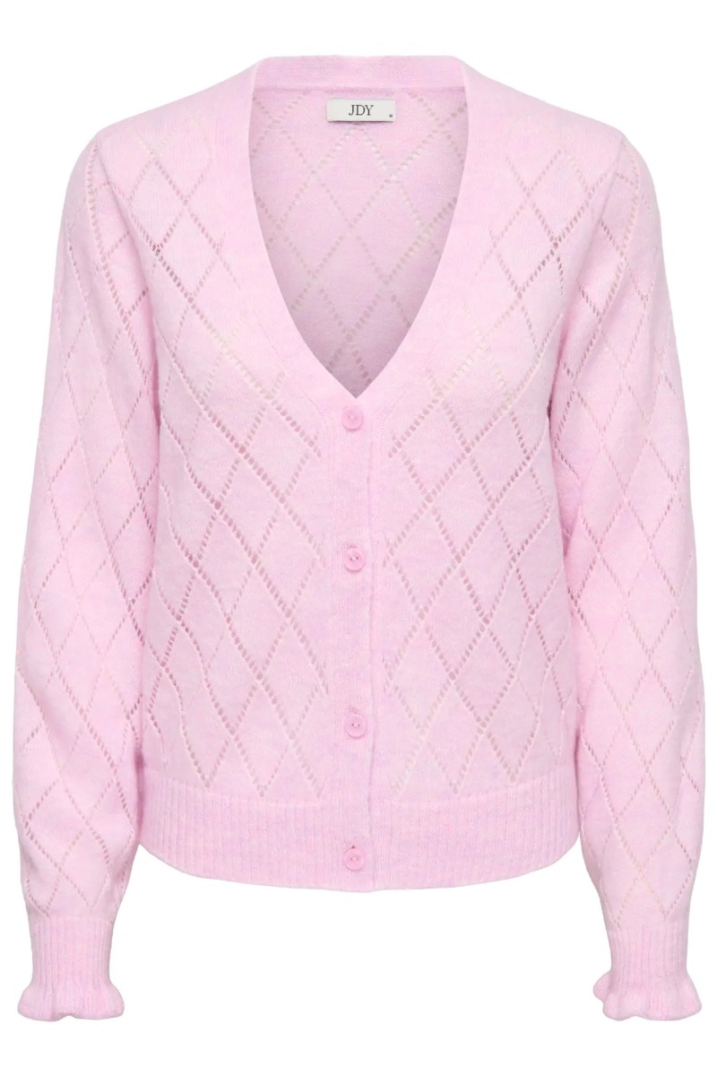 Jdy Cardigan Letty -neck Struc Cardi Pink Lady Melange