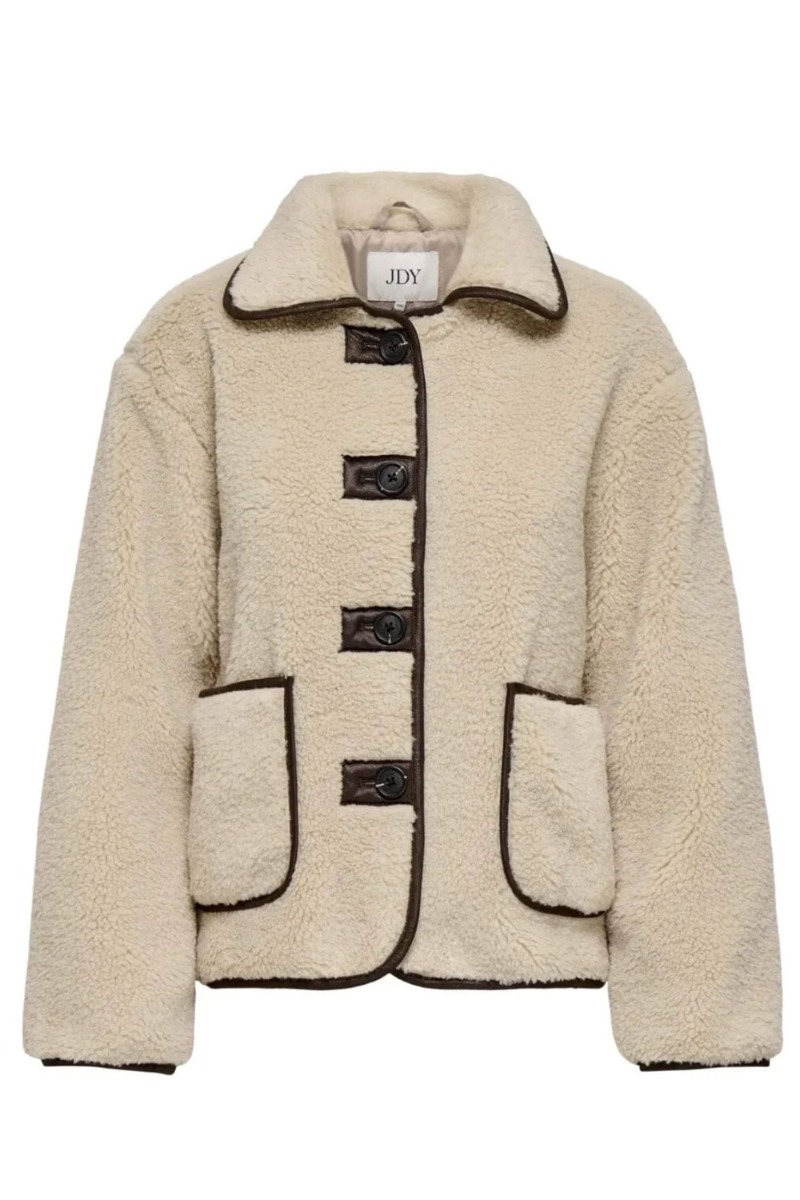 Jdy Jakke Jdy Noella Life Teddy Jacket Cement