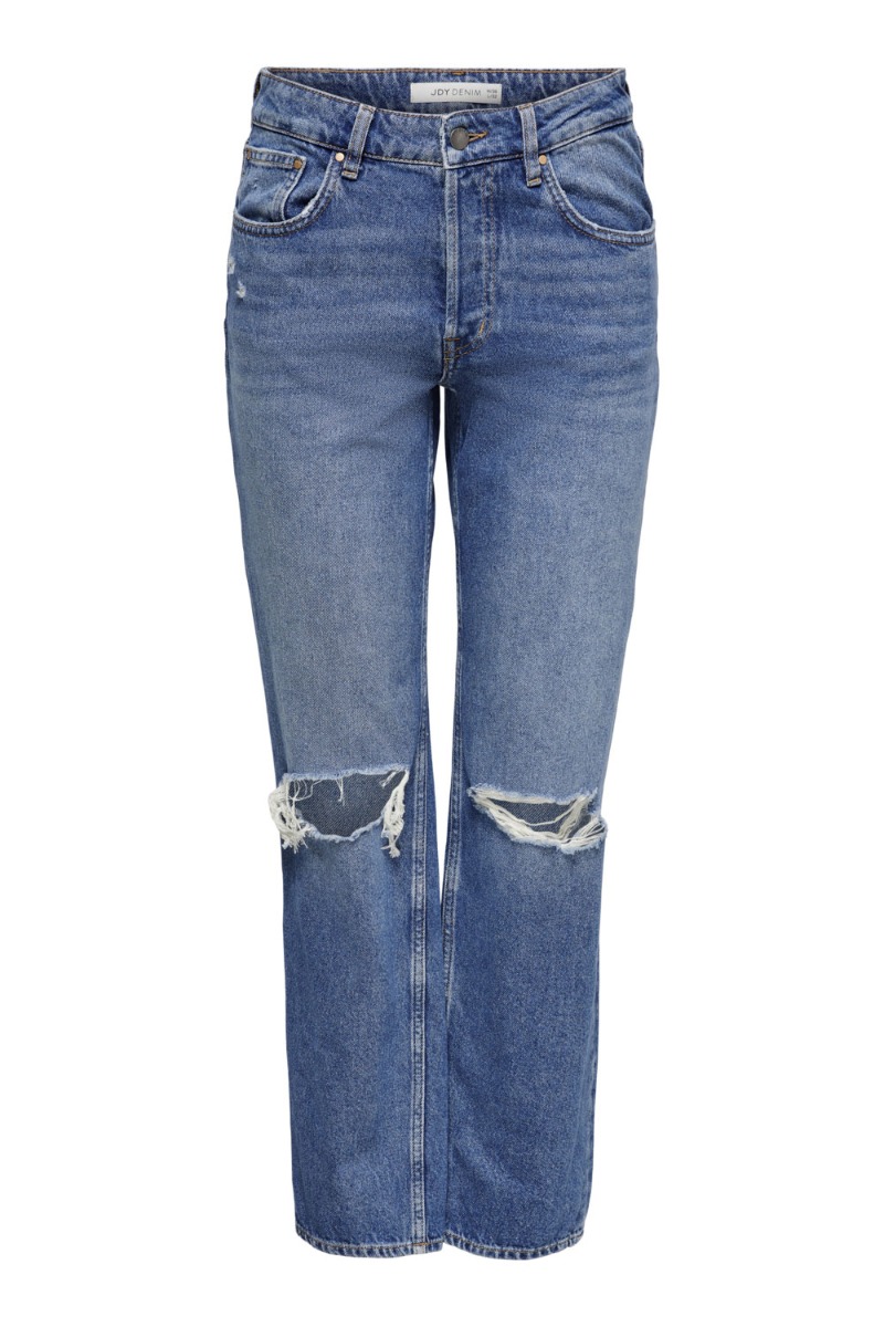 Jdy Jeans Bine Life Girlfriend Straight Medium Blue Denim