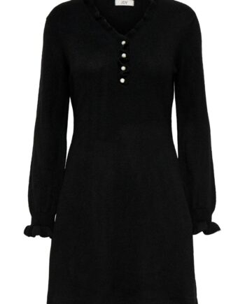 Jdy Kjole Letty      -neck Frill Dress Black