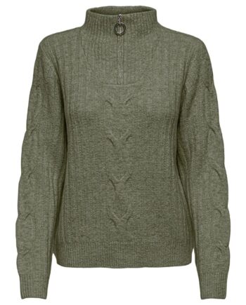 Jdy Strik Jdy Andrea     Zip Cable Pullover Kalamata