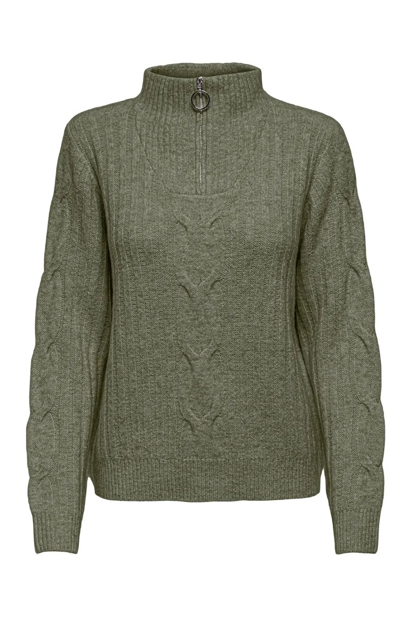 Jdy Strik Jdy Andrea Zip Cable Pullover Kalamata