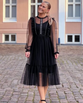 Loved By Lykke Kjole Augusta Lace Dress Black