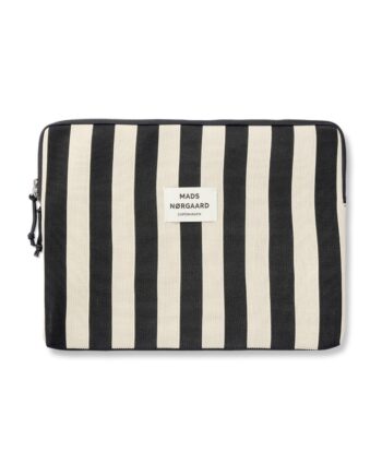 Mads Nørgaard Computercover Knit Stripe Computer Sleeve Small Black
