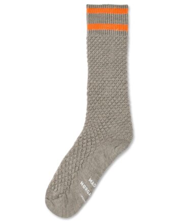 Mads Nørgaard Strømper Woolen Bubble Socks Silver Birch Melange