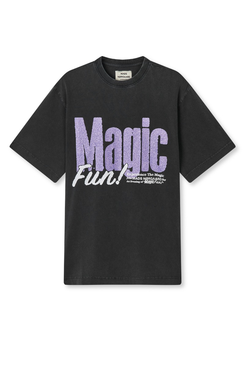 Mads Nørgaard -shirt Cotton Jersey Dassel Tee Black Purple