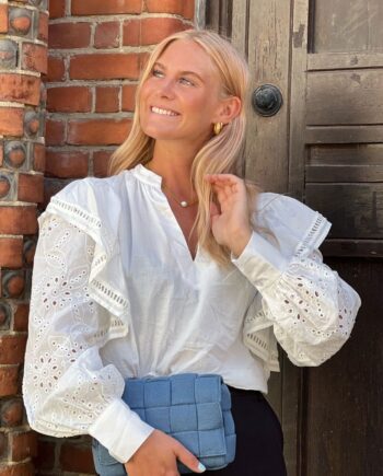 Mbym Bluse Raylan-  White Embroidery
