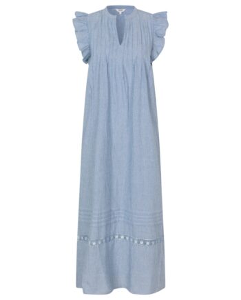 Mbym Kjole Gemala  -long-  Blue White Stripe