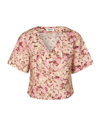 Modström Top Melia Print Top Pink Blossom