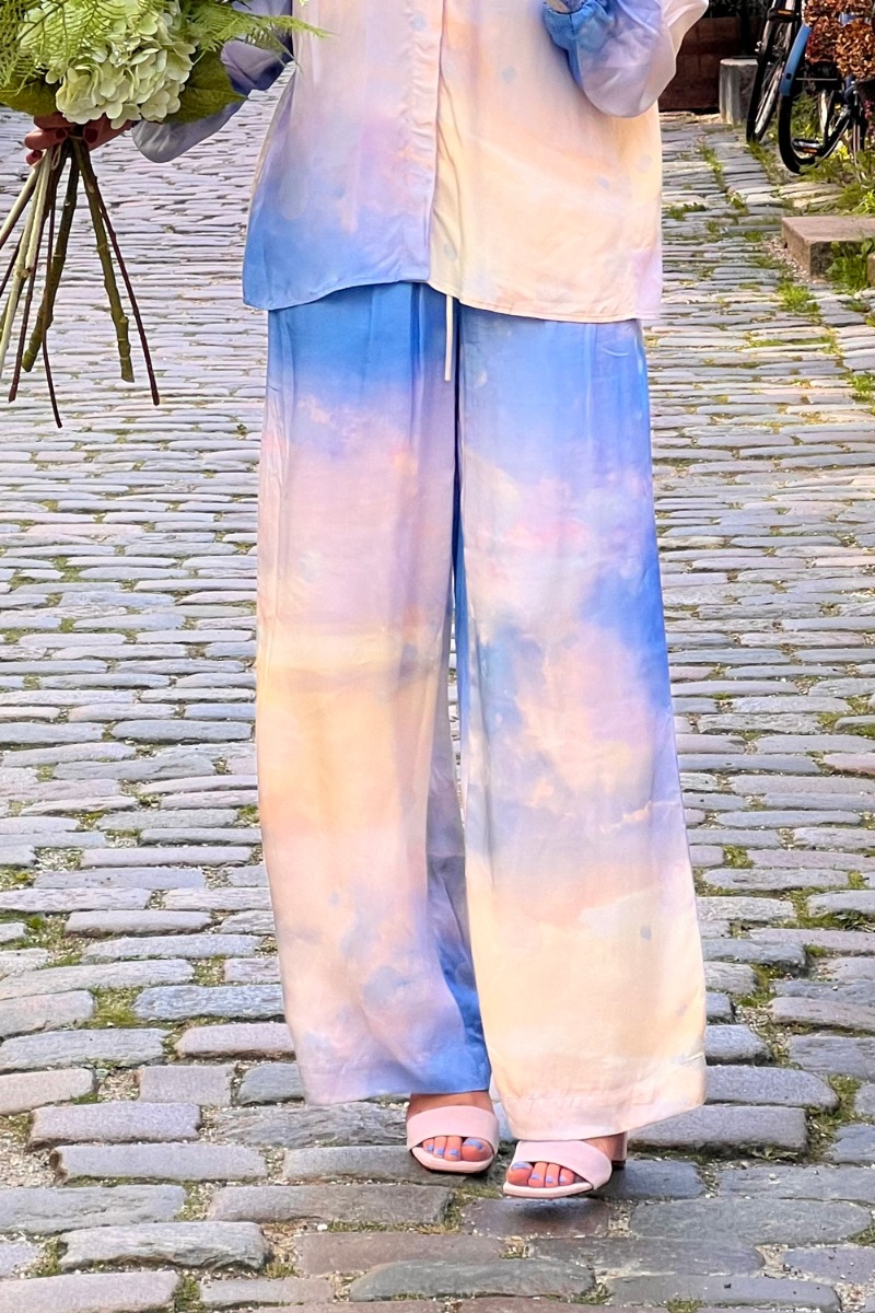 Nümph Bukser Nu Cloudya Pants Cerulean