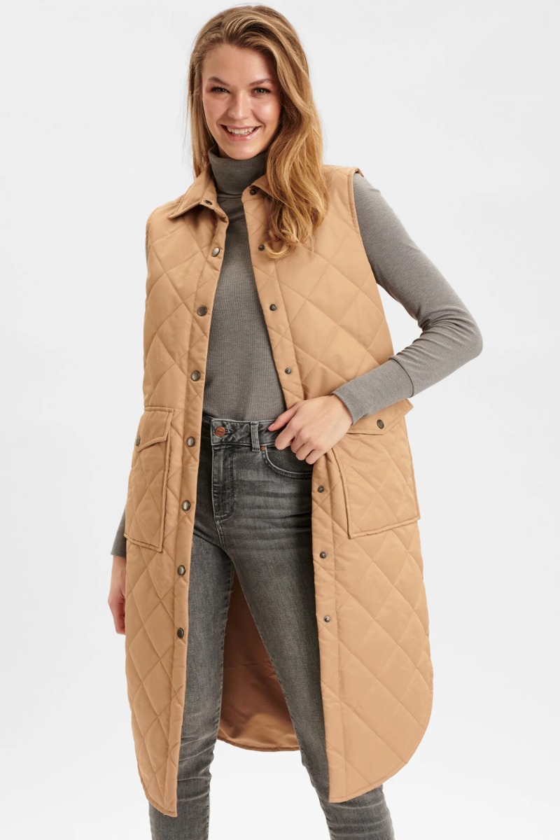 Nümph Vest Nucarter Waistcoat Tannin Obs Live - Hverdages Levering