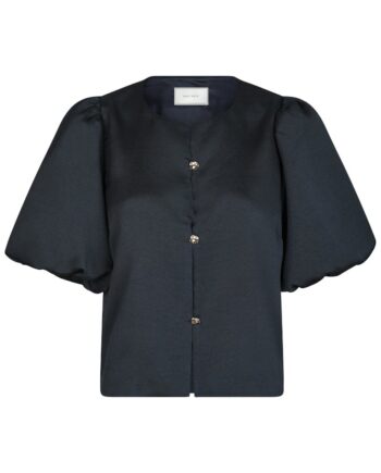 Neo Noir Bluse Aisa Dull Satin Blouse Navy