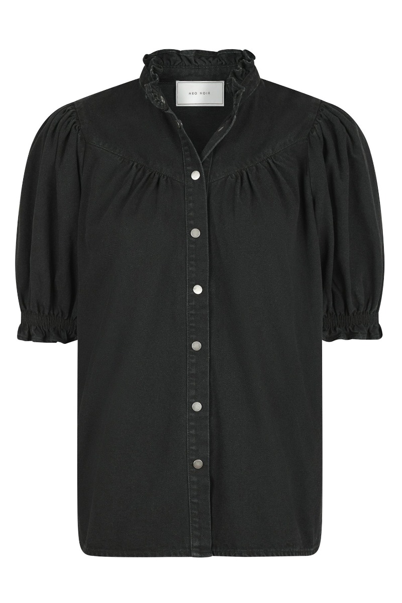 Neo Noir Bluse Avalon Denim Shirt Black