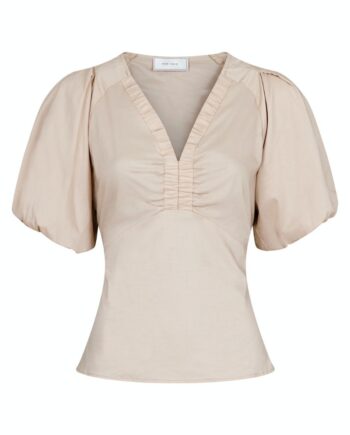 Neo Noir Bluse Irina Poplin Blouse Dark Sand